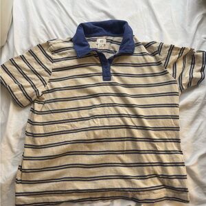 BDG Blue and Yellow Striped Polo